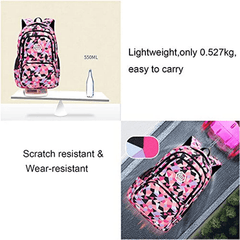 Geometric Printed School Backpack for Girls