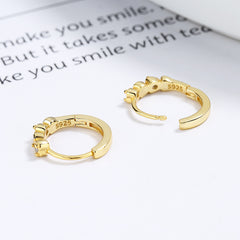 S925 CZ Heart Earrings For Girls