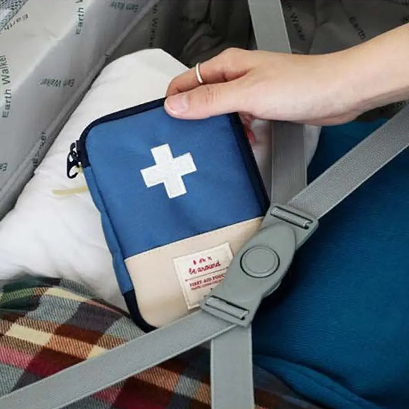 Mini Medicine Storage Bag Zipper Mesh Emergency Carry-On Travel Household Bag