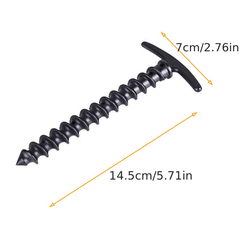 10pcs Tent Screw Stakes Plastic Threaded Nails for Camping
