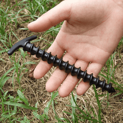 10pcs Tent Screw Stakes Plastic Threaded Nails for Camping