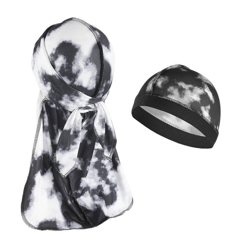 Tie Dyed Pirate Hat Men's Headscarf Outdoor Cycling Sunscreen Brimless Hat