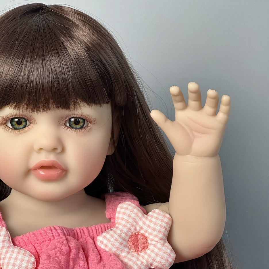 22" Pink Vinyl Reborn Baby Girl Doll Lifelike Princess Toddler Art