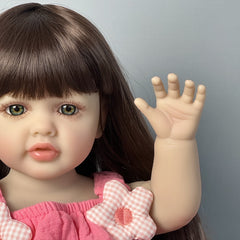 Red Dressed Princess Baby Doll with Long Hair Ideal for Bath & Bedtime Play
