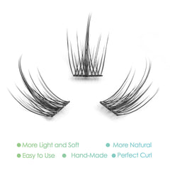 Anime Style False Eyelashes Kit with Transparent Stem