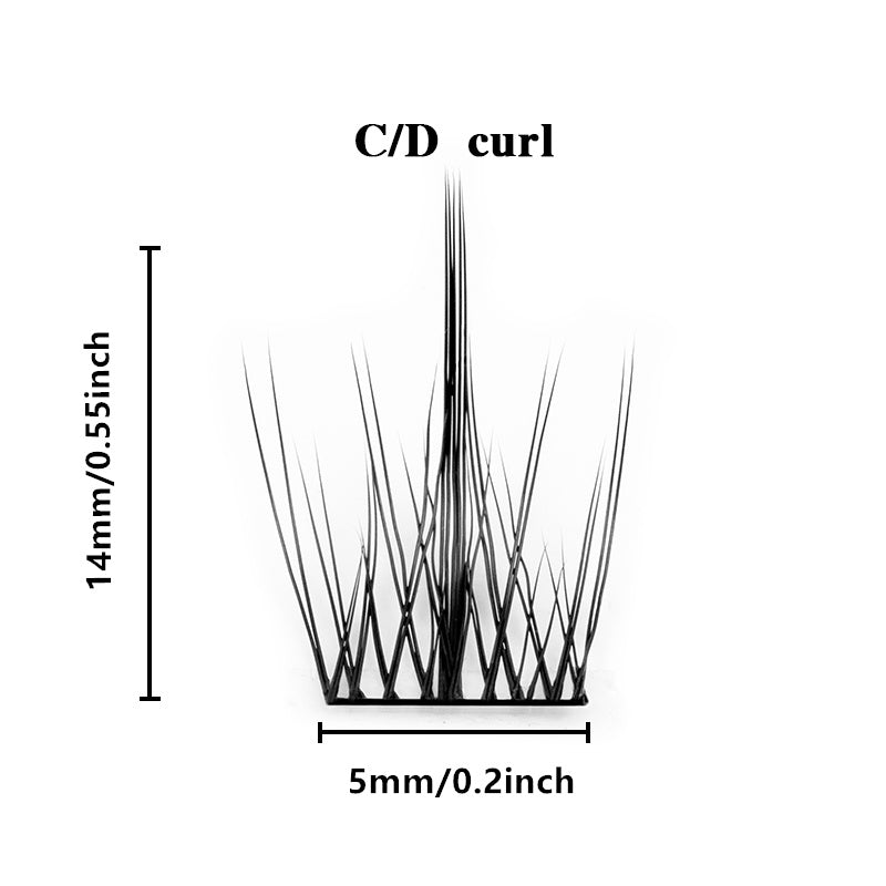 Anime Style False Eyelashes Kit with Transparent Stem