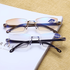 Light Blocking Reading Glasses for Women Men with Glasses Case