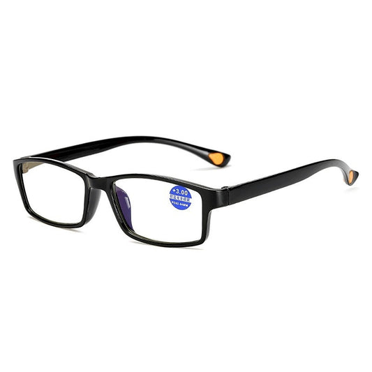 Square Anti Reading Glasses 1.0-4.0 for Women Men with Case
