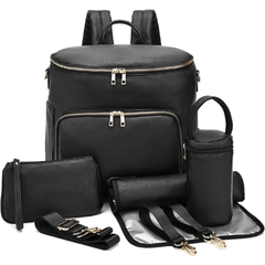 Stylish Leather Backpack for Women - Travel, Baby Care, Wet Clothes