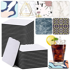 Sublimation Blank Rubber Coasters Heat Transfer Cup Mat