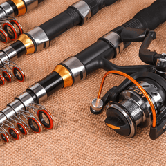 Retractable Fishing Rod for Ice and Saltwater Lightweight Portable