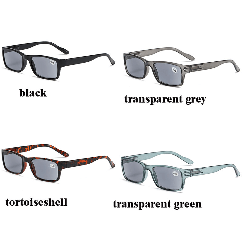 HD Gray Light Blocking UV PC Reading Glasses With Case