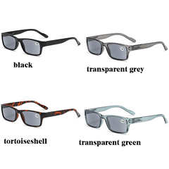 HD Gray Light Blocking UV PC Reading Glasses With Case