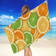 Fruit Style Sunscreen Beach Towel Wearable Swimming Bath Towel