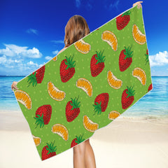 Fruit Style Sunscreen Beach Towel Wearable Swimming Bath Towel