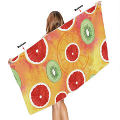 Fruit Style Sunscreen Beach Towel Wearable Swimming Bath Towel