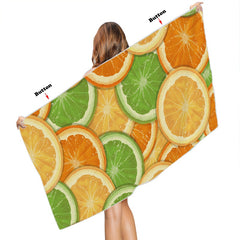 Fruit Style Sunscreen Beach Towel Wearable Swimming Bath Towel