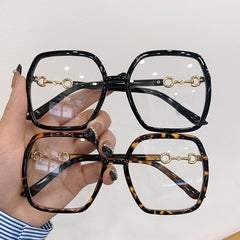 Square Anti Light Glasses Jelly Resin Frame