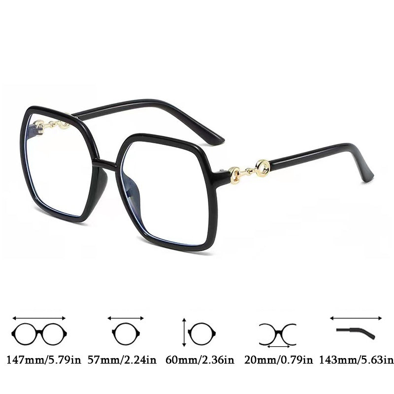 Square Anti Light Glasses Jelly Resin Frame