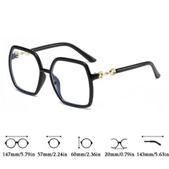 Square Anti Light Glasses Jelly Resin Frame