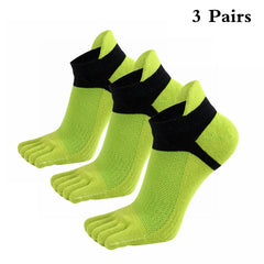 3 Pairs Colorblock Toe Socks Low Cut Sports Women's Stockings