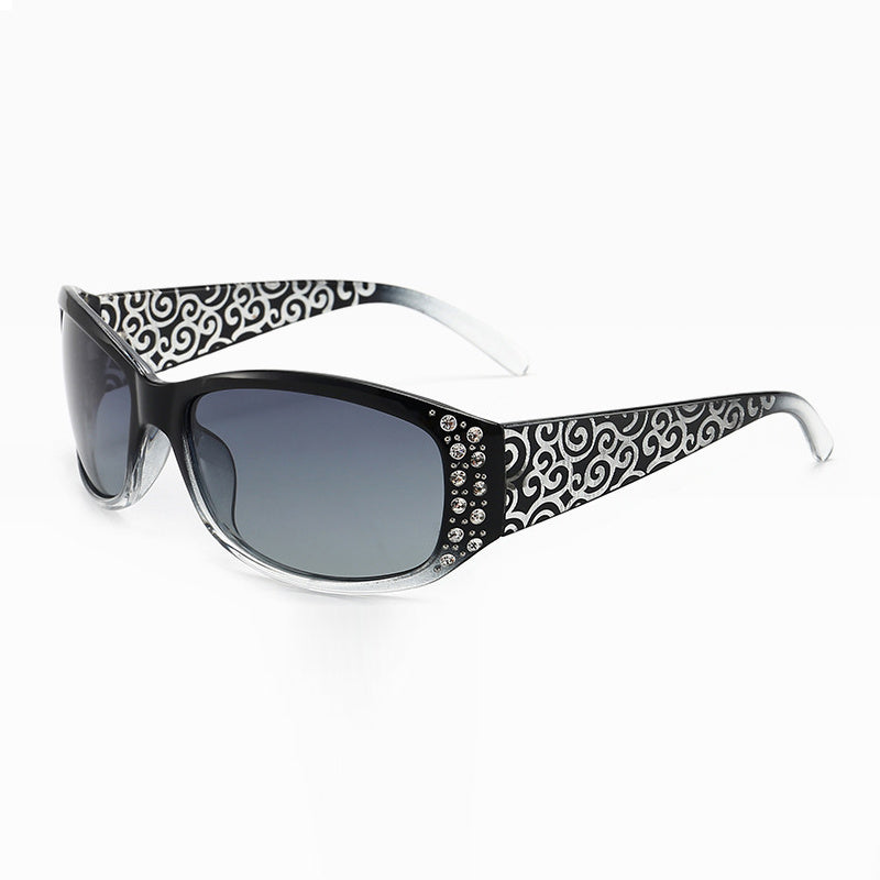 Men's Polarized Night Vision Glasses with Faux Diamond + Cases