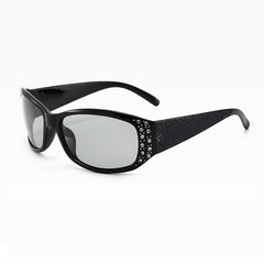 Men's Polarized Night Vision Glasses with Faux Diamond + Cases