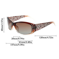 Men's Polarized Night Vision Glasses with Faux Diamond + Cases
