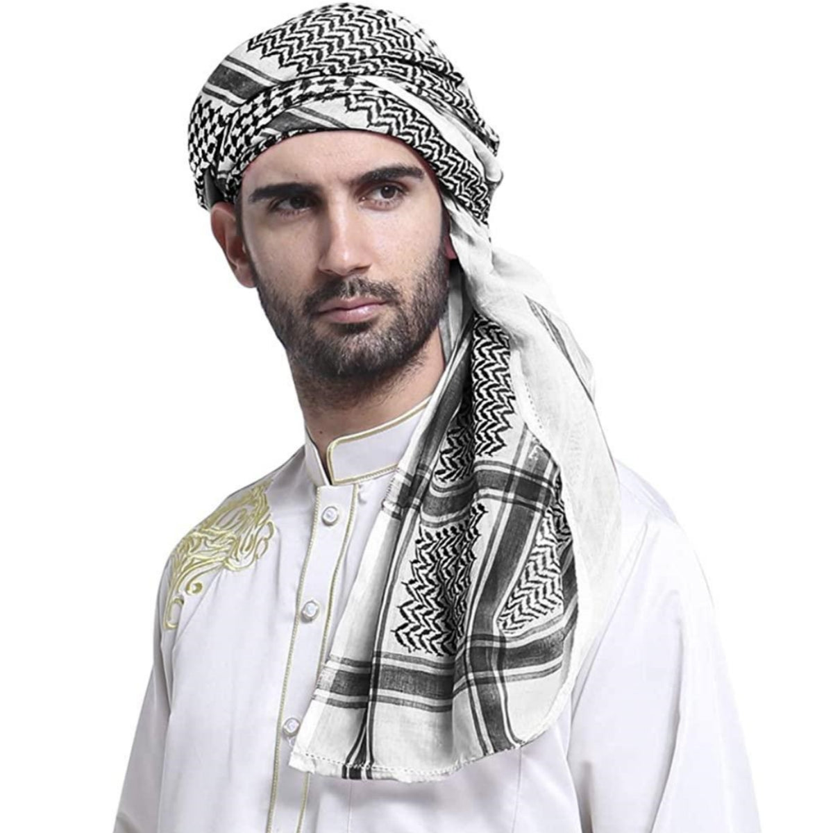 55Inch Men's Arab Shemagh Headscarf Muslim Keffiyeh Arabic Scarf