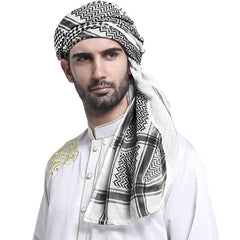 55Inch Men's Arab Shemagh Headscarf Muslim Keffiyeh Arabic Scarf