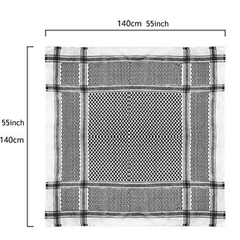 55Inch Men's Arab Shemagh Headscarf Muslim Keffiyeh Arabic Scarf