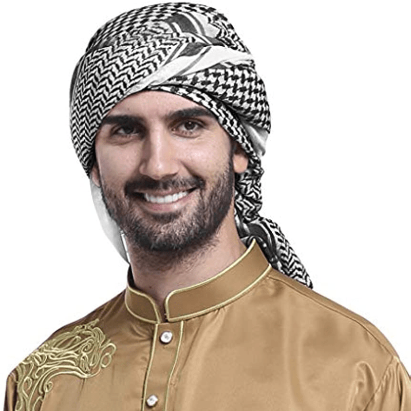 55Inch Men's Arab Shemagh Headscarf Muslim Keffiyeh Arabic Scarf