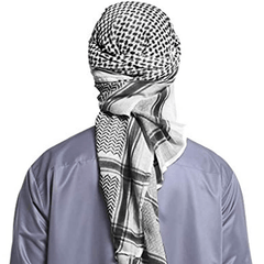 55Inch Men's Arab Shemagh Headscarf Muslim Keffiyeh Arabic Scarf