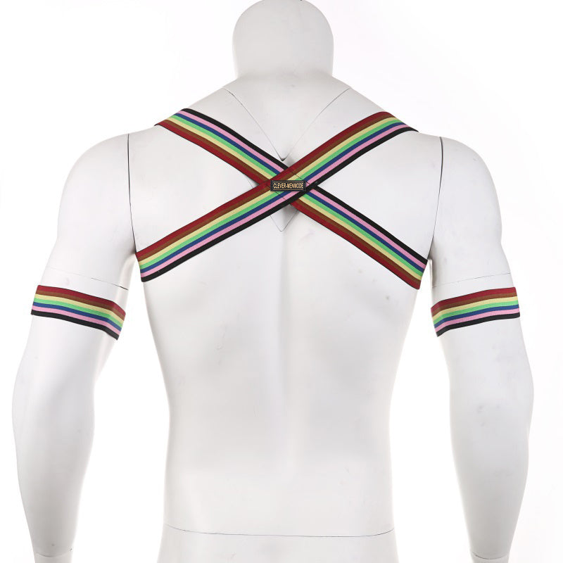 Body Chest Harness And Armbands Set For Men Cosplay
