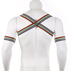 Body Chest Harness And Armbands Set For Men Cosplay