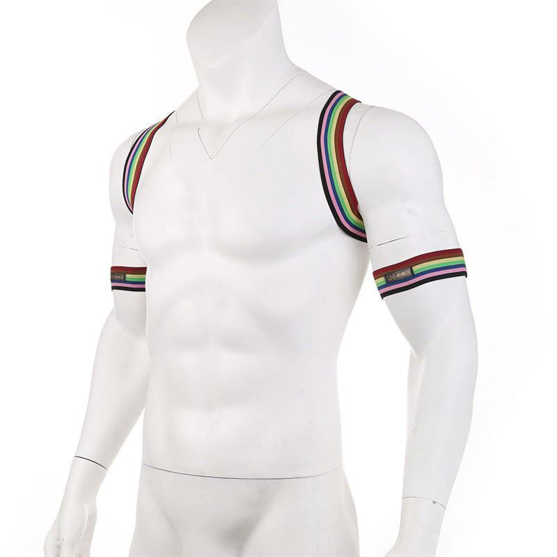 Body Chest Harness And Armbands Set For Men Cosplay