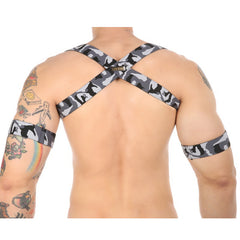 Body Chest Harness And Armbands Set For Men Cosplay