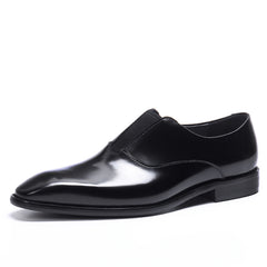 Men's Square Toe Slip On Formal Shoes Wear-resistant Non-Slip Smart Casual