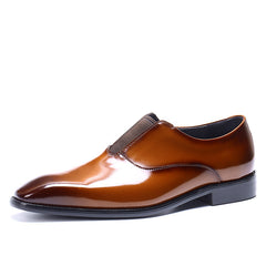Men's Square Toe Slip On Formal Shoes Wear-resistant Non-Slip Smart Casual