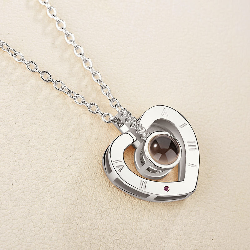 100 Languages I Love You Necklace Heart Pendant Necklace For Women