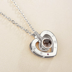 100 Languages I Love You Necklace Heart Pendant Necklace For Women