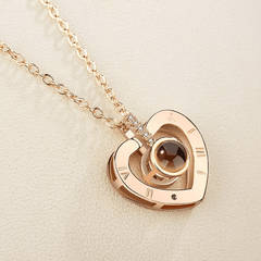 100 Languages I Love You Necklace Heart Pendant Necklace For Women