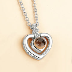 100 Languages I Love You Necklace Heart Pendant Necklace For Women