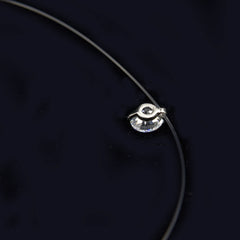 Silver Transparent Fishing Line Necklace with Zircon Mermaid Tear