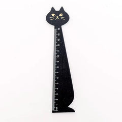 Cartoon Cat Wooden Ruler, Creative Drawing Tool