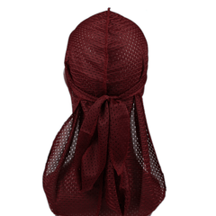 Mesh Monochrome Pirate Hip Hop Cape Hat with Durag