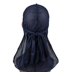 Mesh Monochrome Pirate Hip Hop Cape Hat with Durag