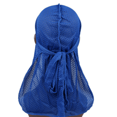Mesh Monochrome Pirate Hip Hop Cape Hat with Durag