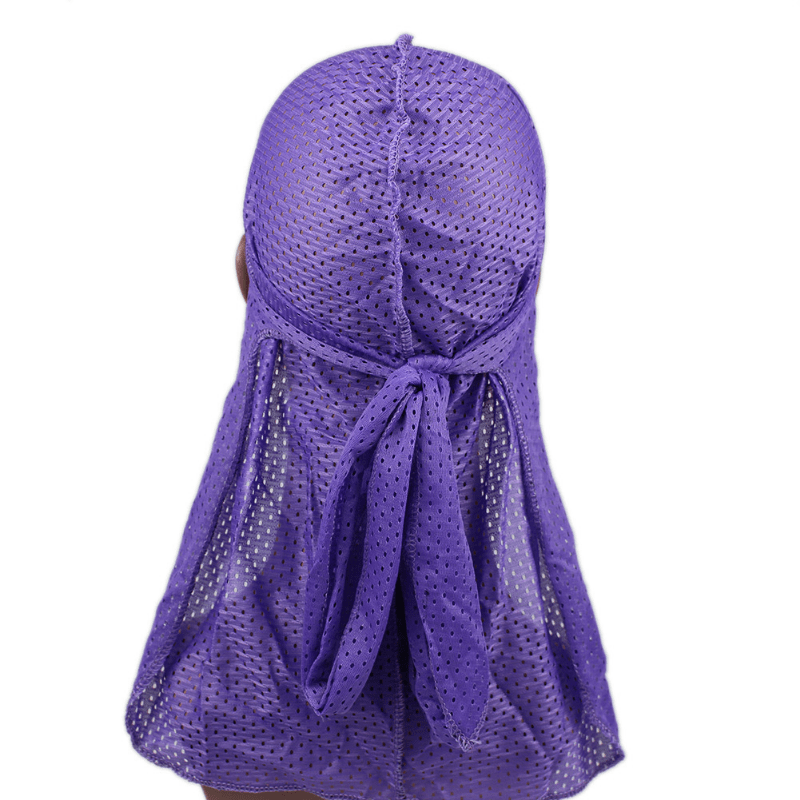 Mesh Monochrome Pirate Hip Hop Cape Hat with Durag