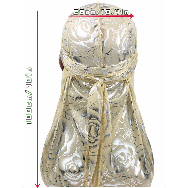 Rose Silk Pirate Hat Hip Hop Cape Hat For Men